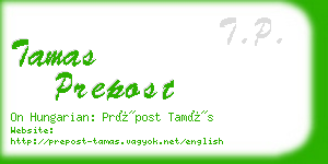 tamas prepost business card